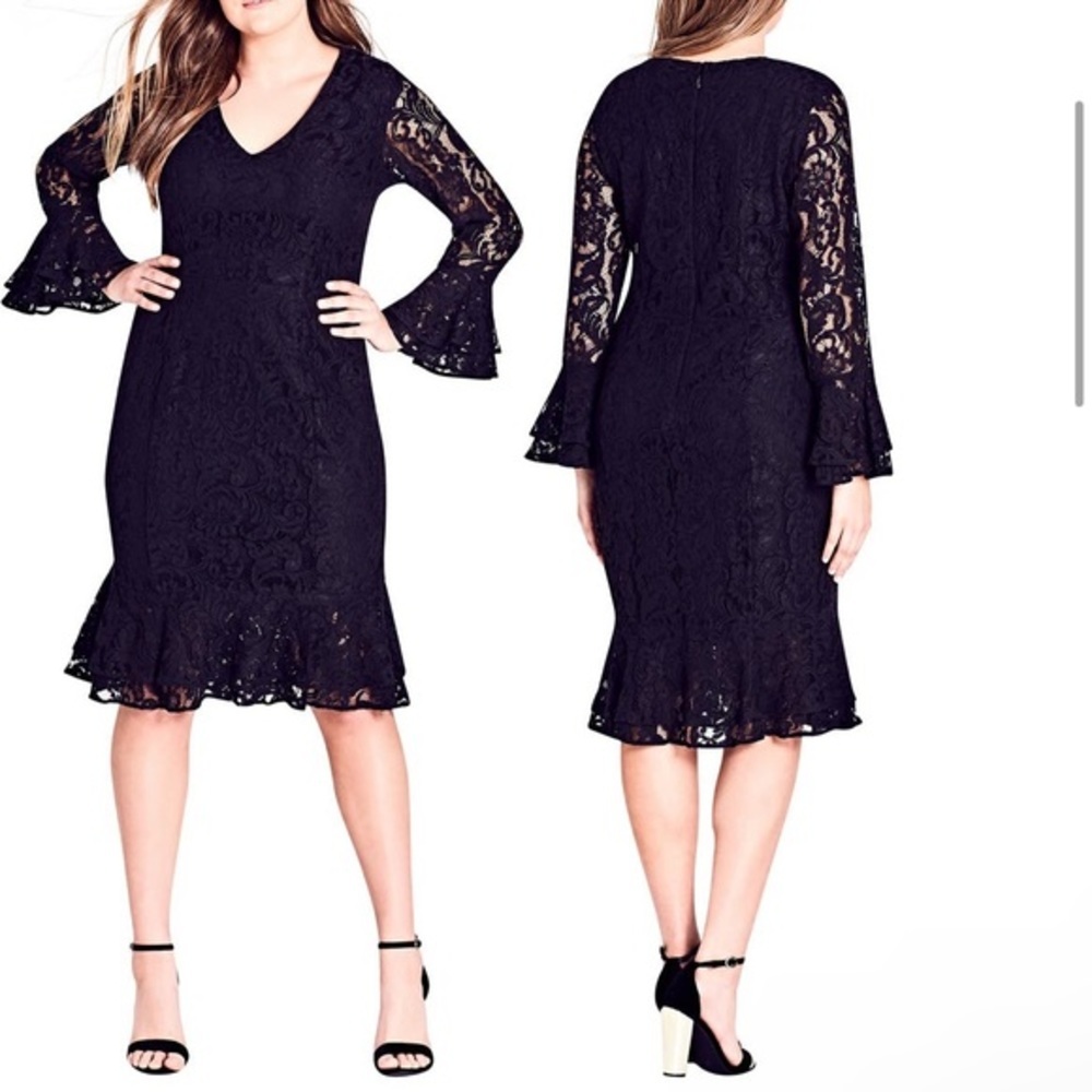 City Chic black lace dress​